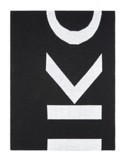 Sciarpa pinko nera con logo lettering