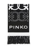 Sciarpa pinko nera con logo love birds jacquard