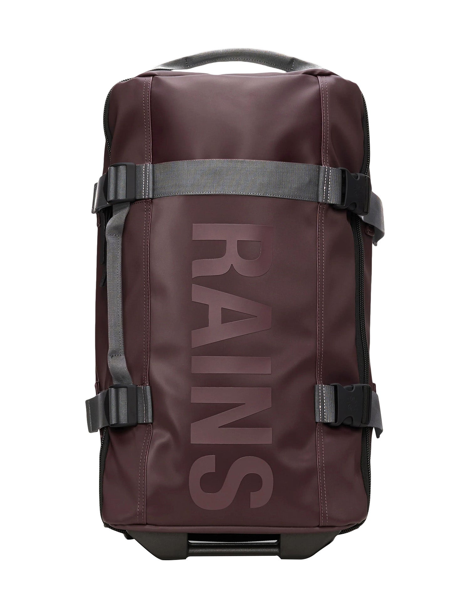 BORSA DA VIAGGIO RAINS TEXEL CABIN BAG BORDEAUX IMPERMEABILE CON DUE RUOTE E MANICO TELESCOPICO