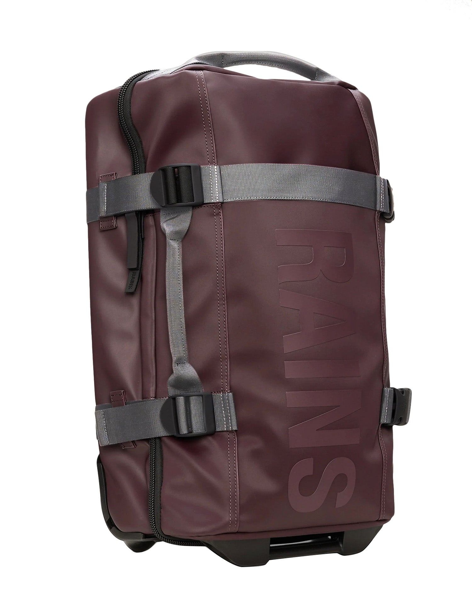 BORSA DA VIAGGIO RAINS TEXEL CABIN BAG BORDEAUX IMPERMEABILE CON DUE RUOTE E MANICO TELESCOPICO