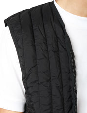 GILET UOMO RAINS BANJA LINER NERO TRAPUNTATO CON SCOLLO A V E TASCHINO