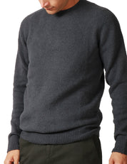 MAGLIA UOMO ROBERTO COLLINA GRIGIOFERRO GIROCOLLO IN COTONE CO LAVORAZIONE MOULINè