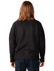 CARDIGAN UOMO ROBERTO COLLINA NERO SPAZZOLATO CON SPALLE SCESE E TASCHE APPLICATE DAVANTI