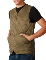 GILET UOMO SEBAGO PLYMOUTH GREEN TRAPUNTATO CON TASCHE E ZIP CENTRALE