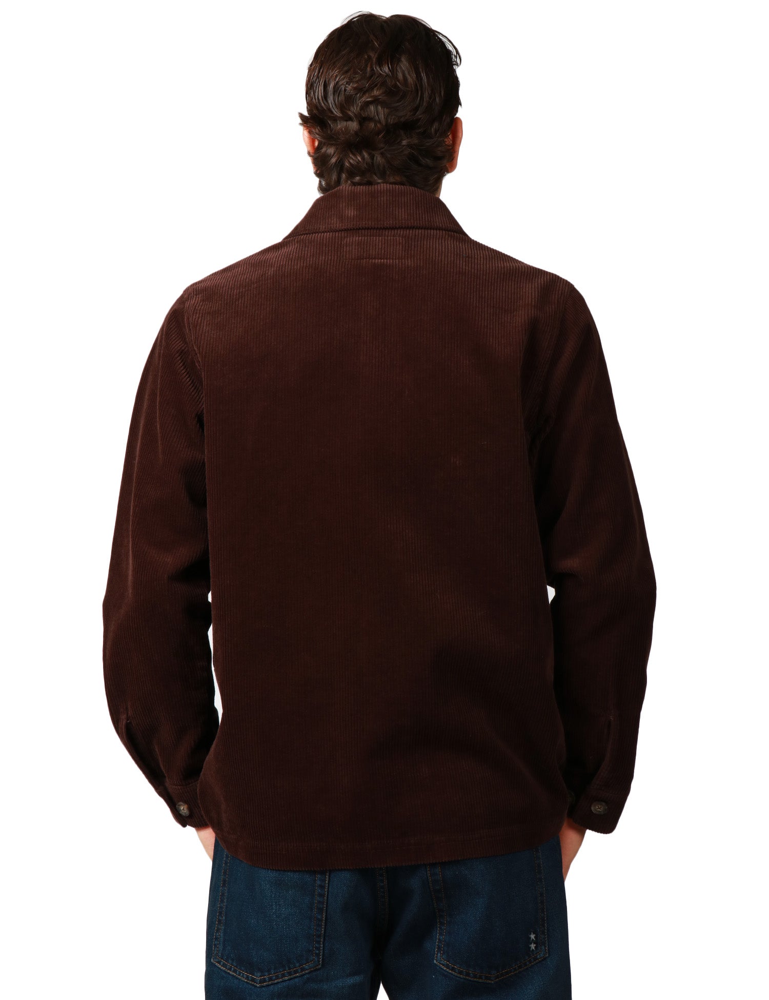 GIACCA UOMO SEBAGO DORR CORDUROY BROWN IN VELLUTO DI COTONE A COSTINE CON TRE TASCHE APPLICATE DAVANTI