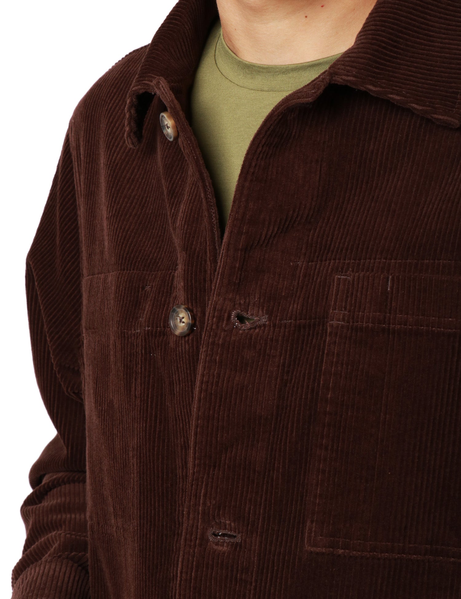 GIACCA UOMO SEBAGO DORR CORDUROY BROWN IN VELLUTO DI COTONE A COSTINE CON TRE TASCHE APPLICATE DAVANTI