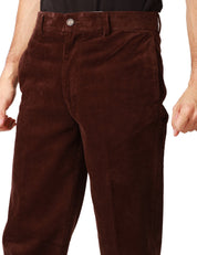 PANTALONE UOMO SEBAGO RENDON CORDUROY MARRONE IN VELLUTO A COSTE A GAMBA DRITTA