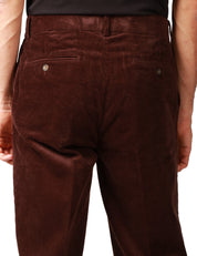 PANTALONE UOMO SEBAGO RENDON CORDUROY MARRONE IN VELLUTO A COSTE A GAMBA DRITTA
