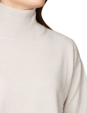MAGLIA DONNA SEVENTY GHIACCIO LUPETTO A MEZZA MANICA IN CASHMERE CON SPACCO LATERALE
