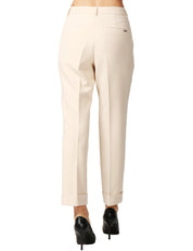 PANTALONE DONNA SEVENTY PANNA IN TESSUTO TECNICO POLY A SIGARETTA