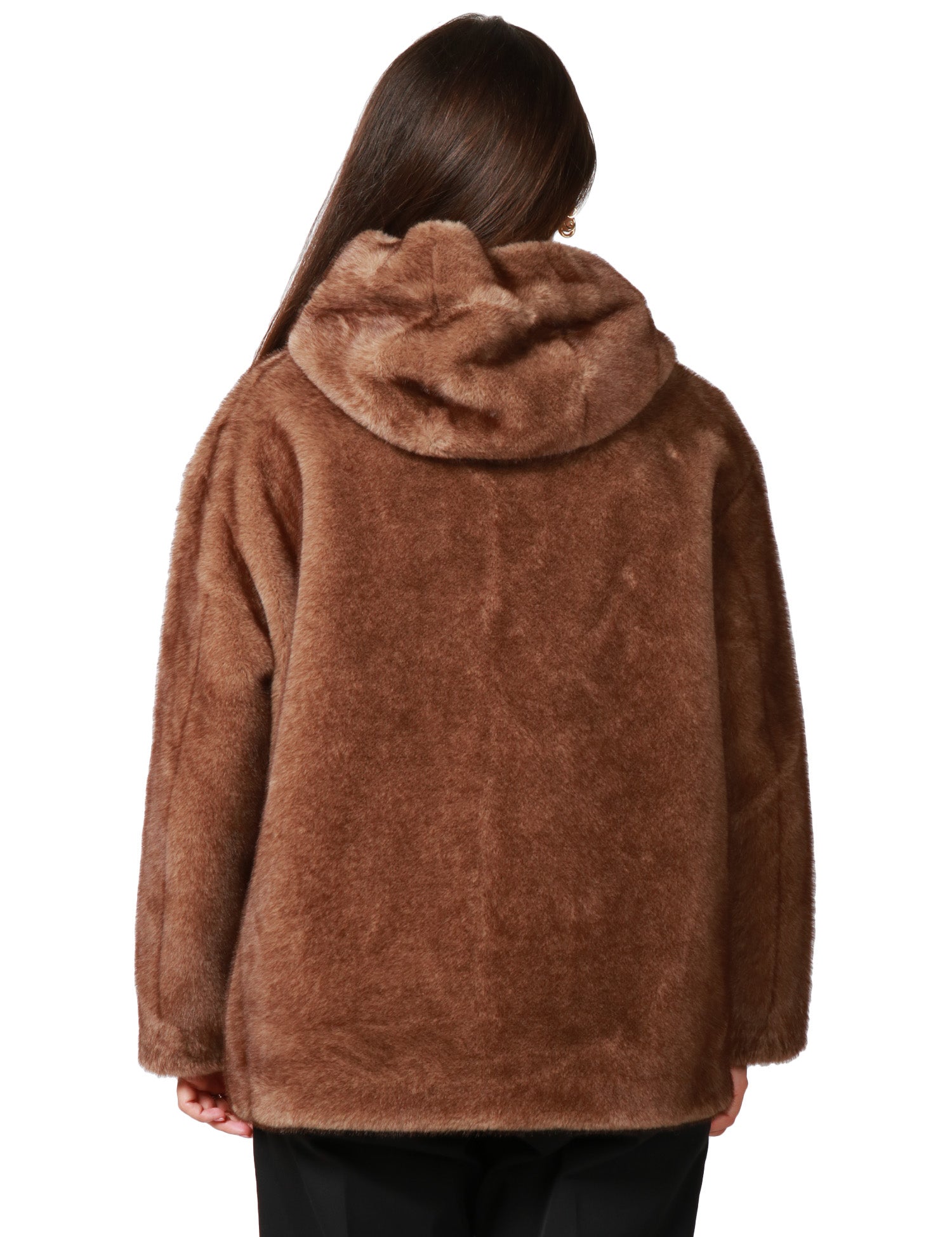 ECOPELLICCIA DONNA TAVUS MILANO BISCOTTO CON CAPPUCCIO