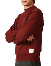 FELPA UOMO TELA GENOVA BENITO BORDEAUX GIROCOLLO 100% COTONE