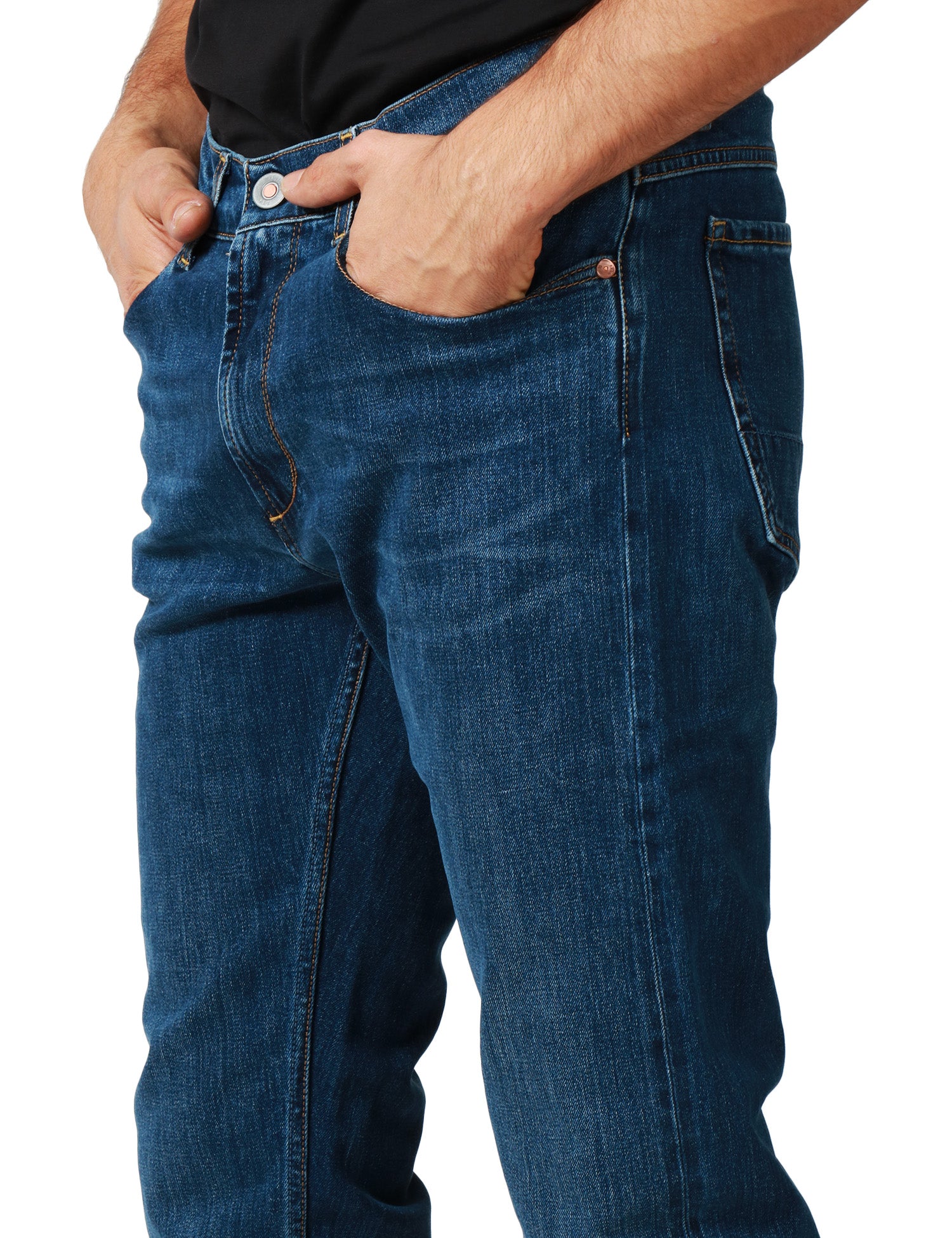 JEANS UOMO TELA GENOVA COSMY LAVAGGIO MEDIO CINQUE TASCHE SLIM FIT