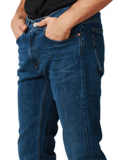 JEANS UOMO TELA GENOVA COSMY LAVAGGIO MEDIO CINQUE TASCHE SLIM FIT