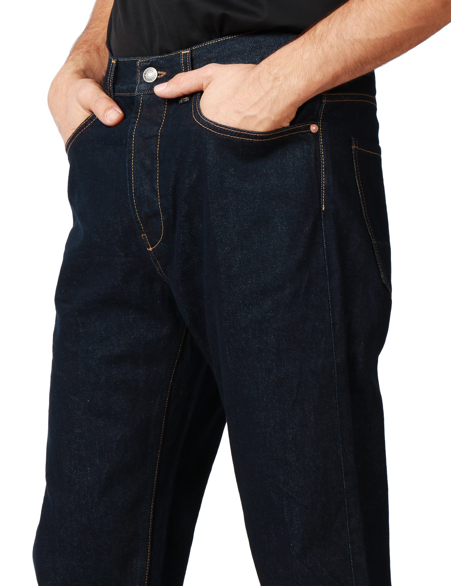 JEANS UOMO TELA GENOVA RODOLFO BLU DENIM CINQUE TASCHE A GAMBA DRITTA