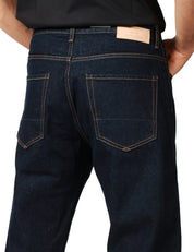 JEANS UOMO TELA GENOVA RODOLFO BLU DENIM CINQUE TASCHE A GAMBA DRITTA