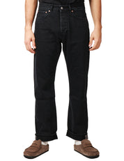 JEANS UOMO TELA GENOVA RODOLFO BLACK DENIM CINQUE TASCHE A GAMBA DRITTA