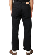 JEANS UOMO TELA GENOVA RODOLFO BLACK DENIM CINQUE TASCHE A GAMBA DRITTA