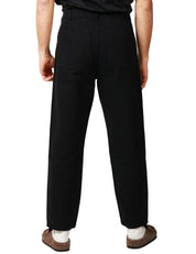 PANTALONE UOMO UNIVERSAL WORKS NERO IN CANVAS A GAMBA DRITTA