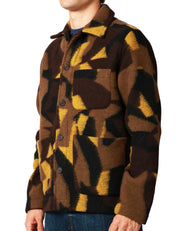 GIACCA UOMO UNIVERSAL WORKS CAMOUFLAGE IN LANA CON TASCHE DAVANTI E BOTTONI