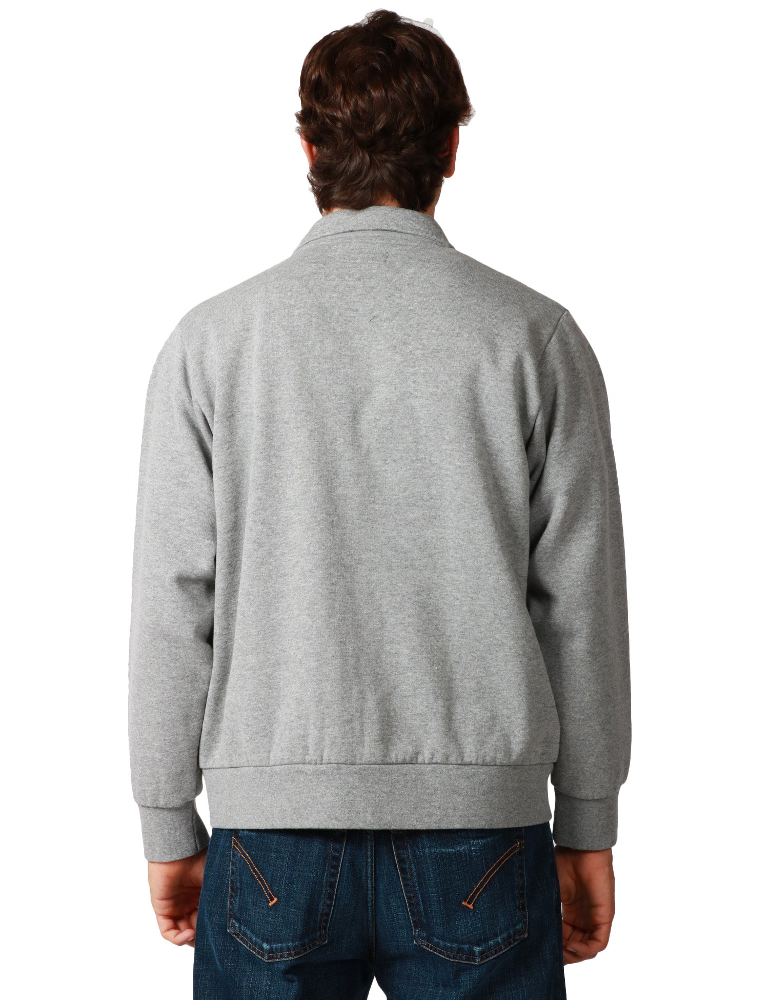 GIACCA UOMO UNIVERSAL WORKS GRIGIA CON COLLETTO E ZIP BIDIREZIONALE
