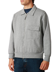 GIACCA UOMO UNIVERSAL WORKS GRIGIA CON COLLETTO E ZIP BIDIREZIONALE