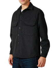 OVERSHIRT UOMO WHITESAND ANTRACITE IN MISTO LANA CON TASCHE A TOPPA SUL PETTO