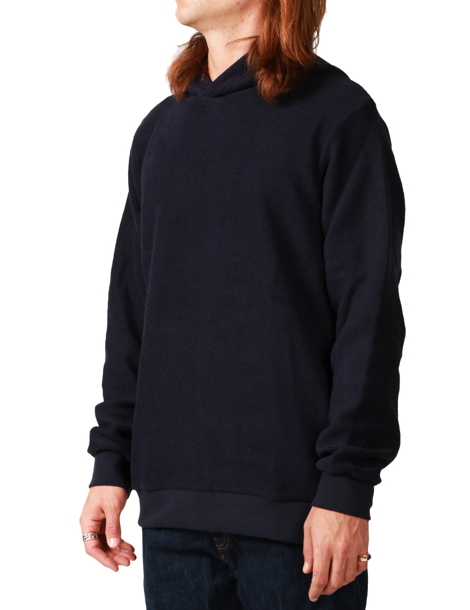 FELPA UOMO WHITESAND BLU CON CAPPUCCIO IN MAGLIA