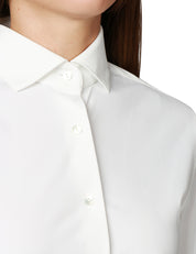 CAMICIA DONNA XACUS BIANCA CON COLLO ALLA FRANCESE IN TESSUTO ACTIVE