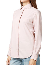 CAMICIA DONNA XACUS NUDE CON COLLO ALLA FRANCESE E BOTTONI IN TONO IN TESSUTO ACTIVE