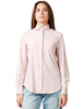 Camicia donna xacus nude con collo alla francese e bottoni in tono in tessuto active
