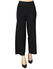 PANTALONE TAILORED DONNA ALPHA STUDIO NERO IN VISCOSA A VITA ALTA ELASTICATA
