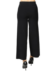 PANTALONE TAILORED DONNA ALPHA STUDIO NERO IN VISCOSA A VITA ALTA ELASTICATA