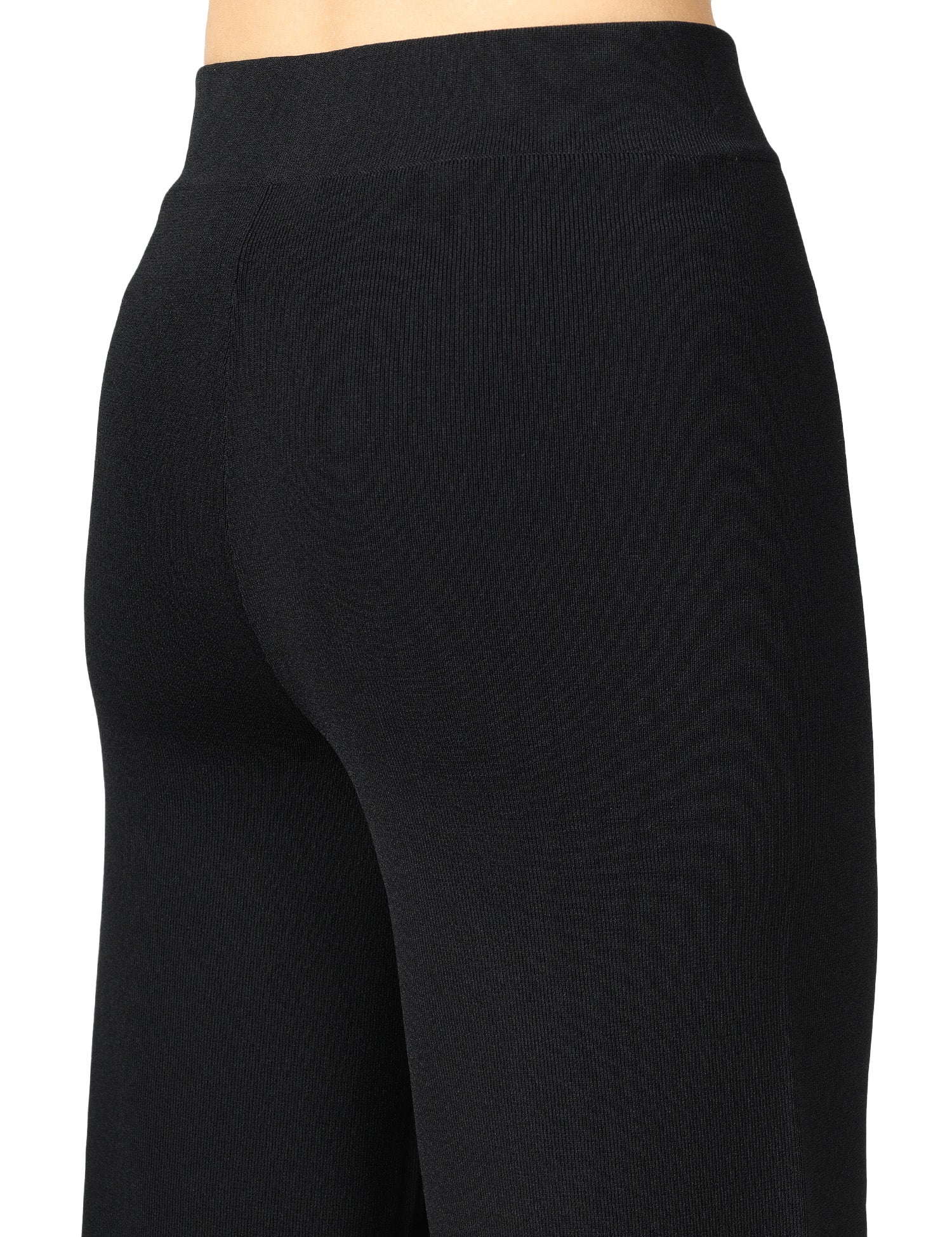 PANTALONE TAILORED DONNA ALPHA STUDIO NERO IN VISCOSA A VITA ALTA ELASTICATA