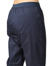 PANTALONE DONNA ALPHA STUDIO BLU NOTTE A SIGARETTA IN COTONE TECNICO CON ELASTICO IN VITA
