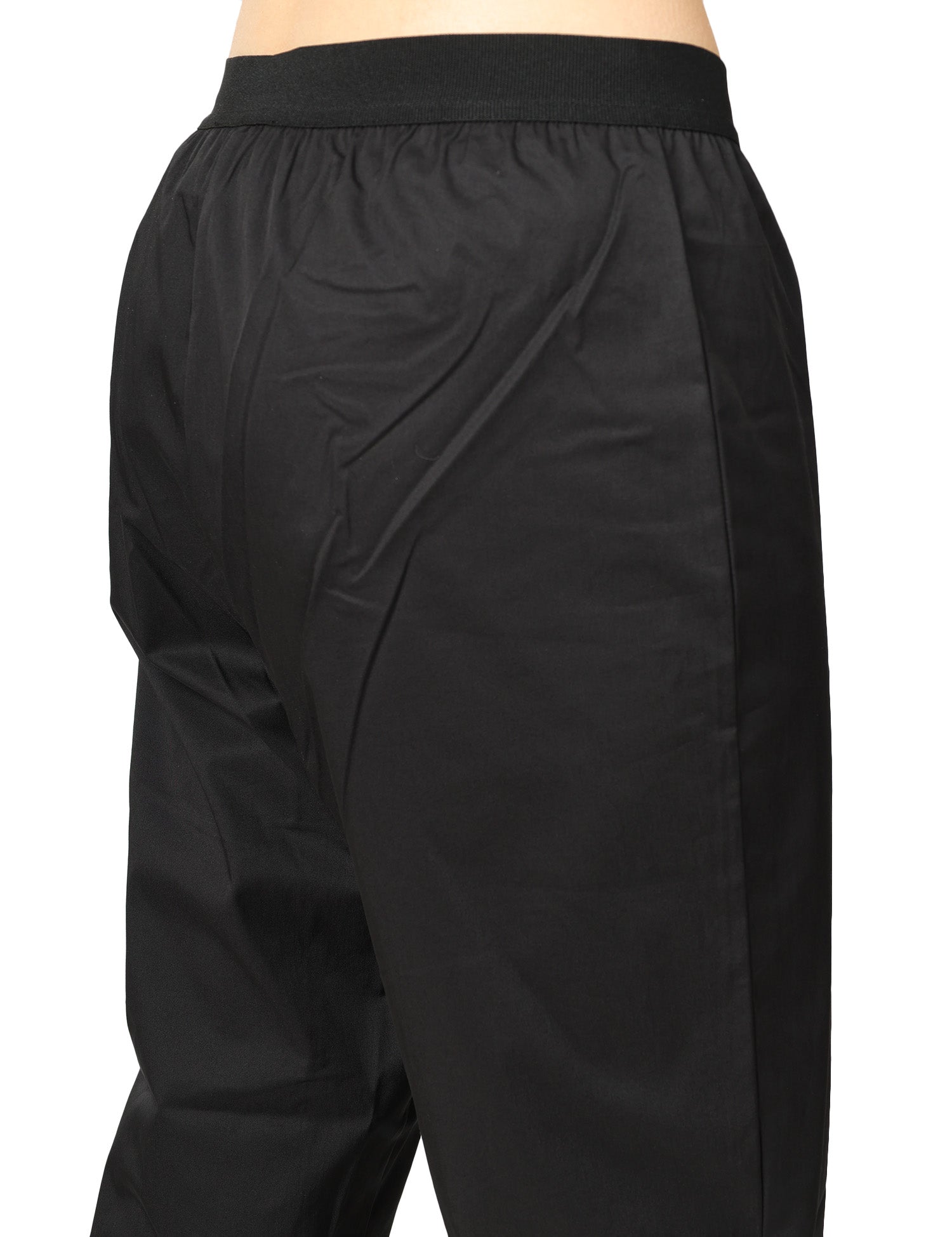 PANTALONE DONNA ALPHA STUDIO NERO A SIGARETTA IN COTONE STRETCH CON ELASTICO IN VITA