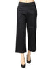 Pantalone donna alpha studio nero a vita alta in heavy popeline