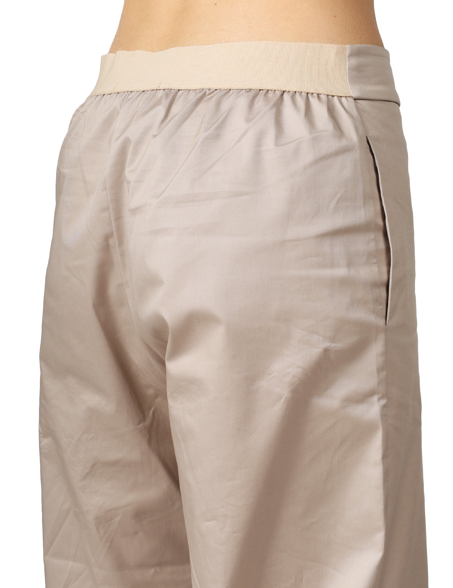 PANTALONE DONNA ALPHA STUDIO CORDA A VITA ALTA IN HEAVY POPELINE