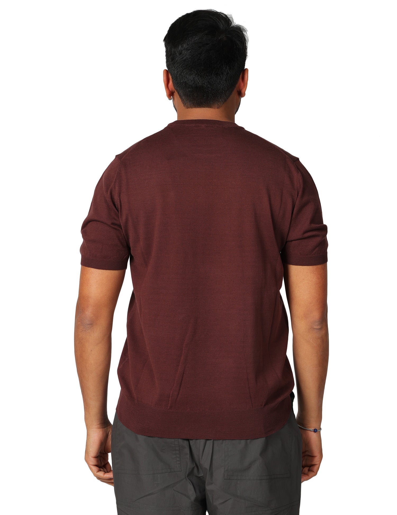 MAGLIA UOMO ALPHA STUDIO CIOCCOLATO GIROCOLLO A MEZZE MANICHE 100% LIGHT COTTON
