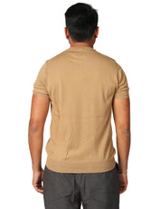 MAGLIA UOMO ALPHA STUDIO SAFARI GIROCOLLO A MEZZE MANICHE 100% LIGHT COTTON