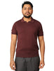 Polo uomo kangra cioccolato con piccolo scollo a v 100% light cotton