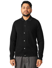 CAMICIA UOMO ALPHA STUDIO NERA IN COTONE CREPE URBAN
