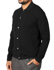 CAMICIA UOMO ALPHA STUDIO NERA IN COTONE CREPE URBAN