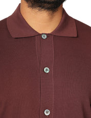 CAMICIA UOMO ALPHA STUDIO CIOCCOLATO IN COTONE CREPE URBAN