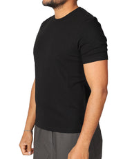 T-SHIRT UOMO ALPHA STUDIO NERA GIROCOLLO IN JERSEY STRETCH