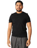 T-shirt uomo alpha studio nera girocollo in jersey stretch