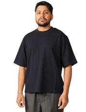 T-SHIRT UOMO ALPHA STUDIO BLU NOTTE GIROCOLLO IN JERSEY STRETCH RELAXED FIT