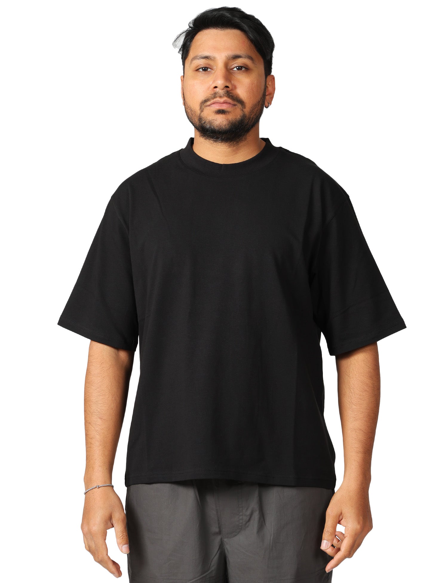 T-SHIRT UOMO ALPHA STUDIO NERA GIROCOLLO RELAXED FIT IN JERSEY STRETCH