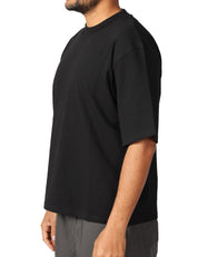 T-SHIRT UOMO ALPHA STUDIO NERA GIROCOLLO RELAXED FIT IN JERSEY STRETCH