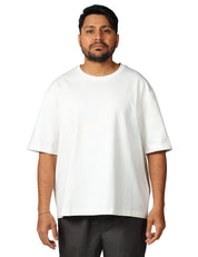 T-SHIRT UOMO ALPHA STUDIO LATTE GIROCOLLO OVER SIZE IN JERSEY